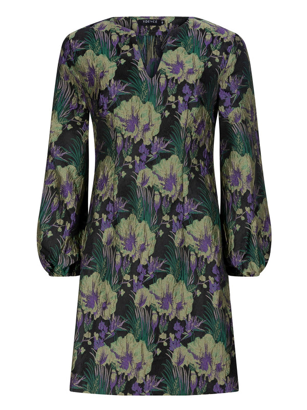 Ydence - Jurk Charlot Apple Green & Purple - Luxedy
