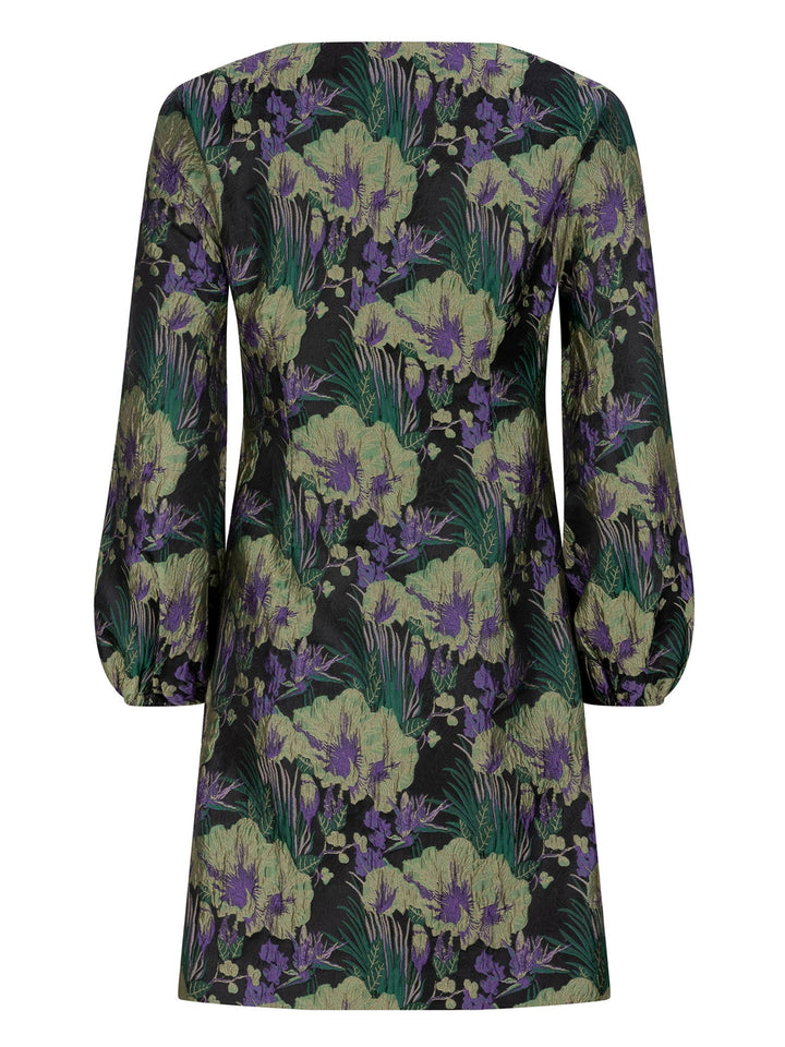 Ydence - Jurk Charlot Apple Green & Purple - Luxedy