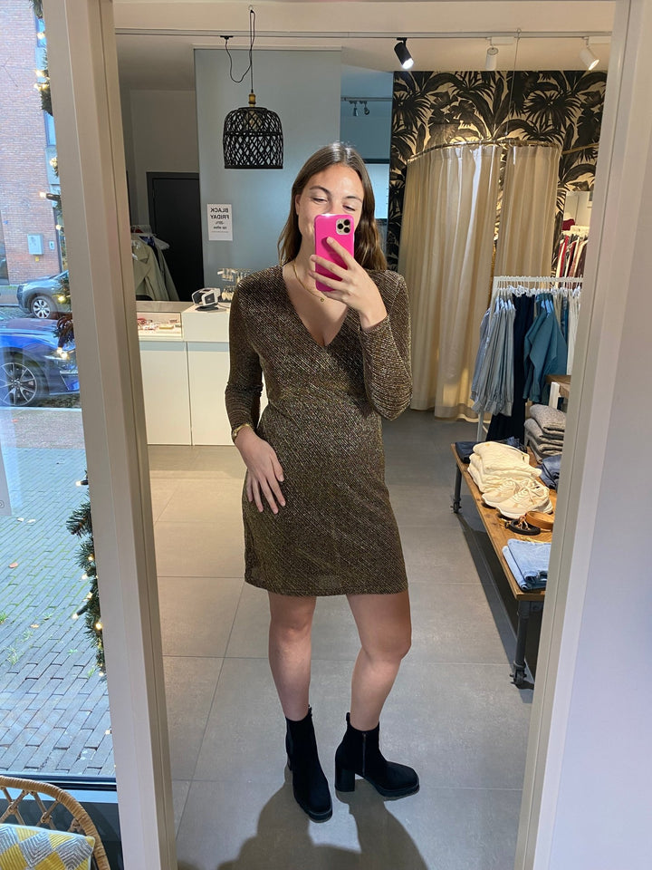 Ydence - Jurk Faye Gold - Luxedy