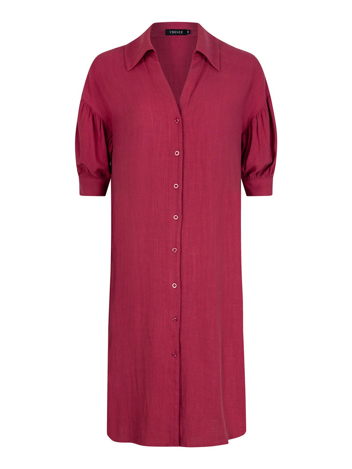 Ydence - Jurk Sienna Wine Red - Luxedy