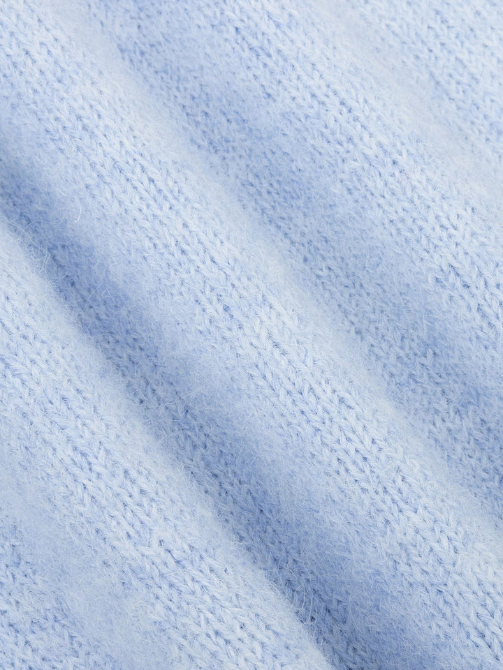 Ydence - Sweater Eddie Knitted Light Blue - Luxedy