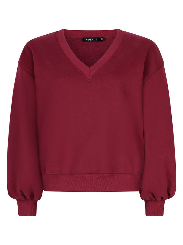 Ydence - Sweater Kyomi Burgundy - Luxedy