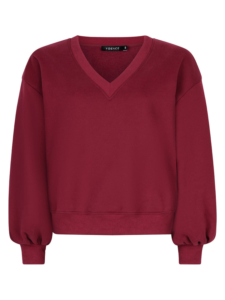 Ydence - Sweater Kyomi Burgundy - Luxedy