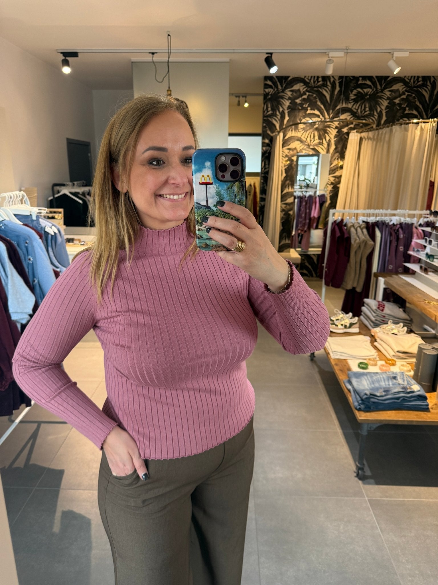 Ydence - Top Kit Knitted Mauve - Luxedy