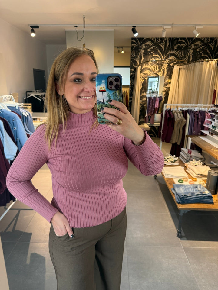 Ydence - Top Kit Knitted Mauve - Luxedy