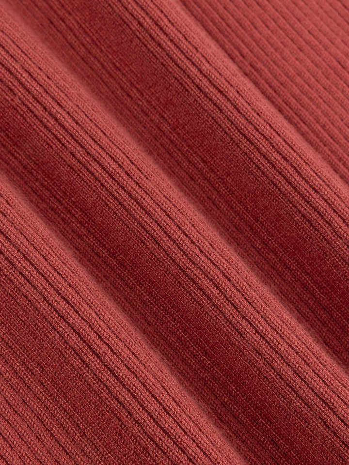 Ydence - Top Knitted Keely Brick Red - Luxedy