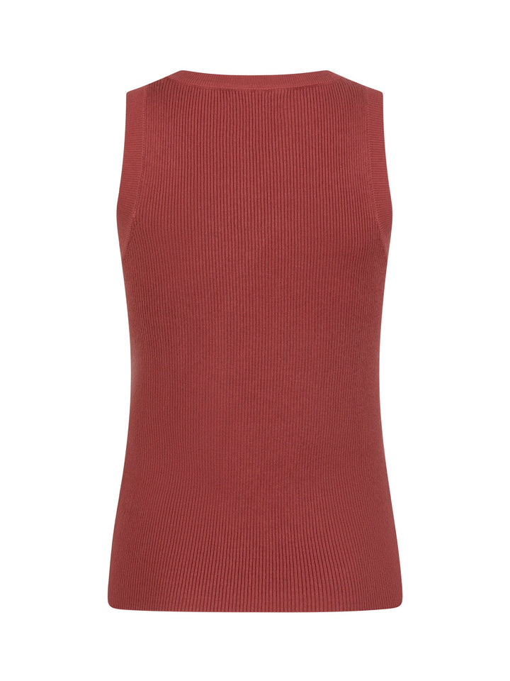 Ydence - Top Knitted Keely Brick Red - Luxedy