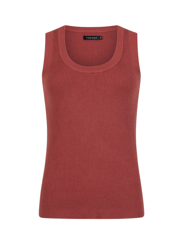 Ydence - Top Knitted Keely Brick Red - Luxedy