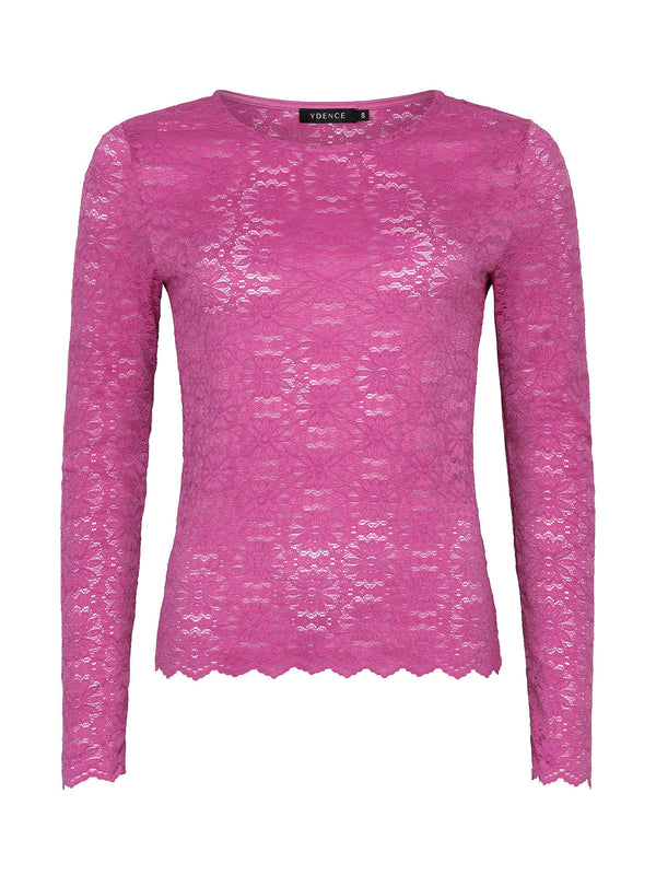 Ydence - Top Loiza Broderie Fuchsia Purple - Luxedy