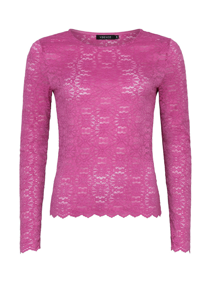 Ydence - Top Loiza Broderie Fuchsia Purple - Luxedy