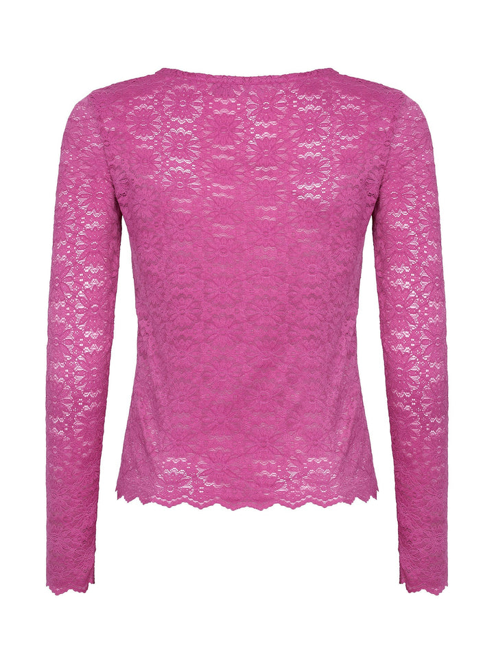 Ydence - Top Loiza Broderie Fuchsia Purple - Luxedy