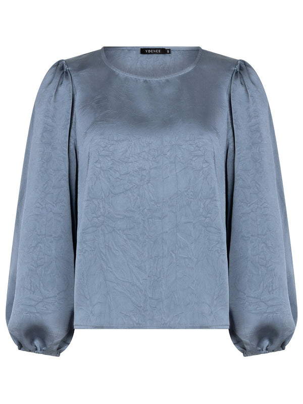 Ydence - Top Manon Satin Blue Grey - Luxedy