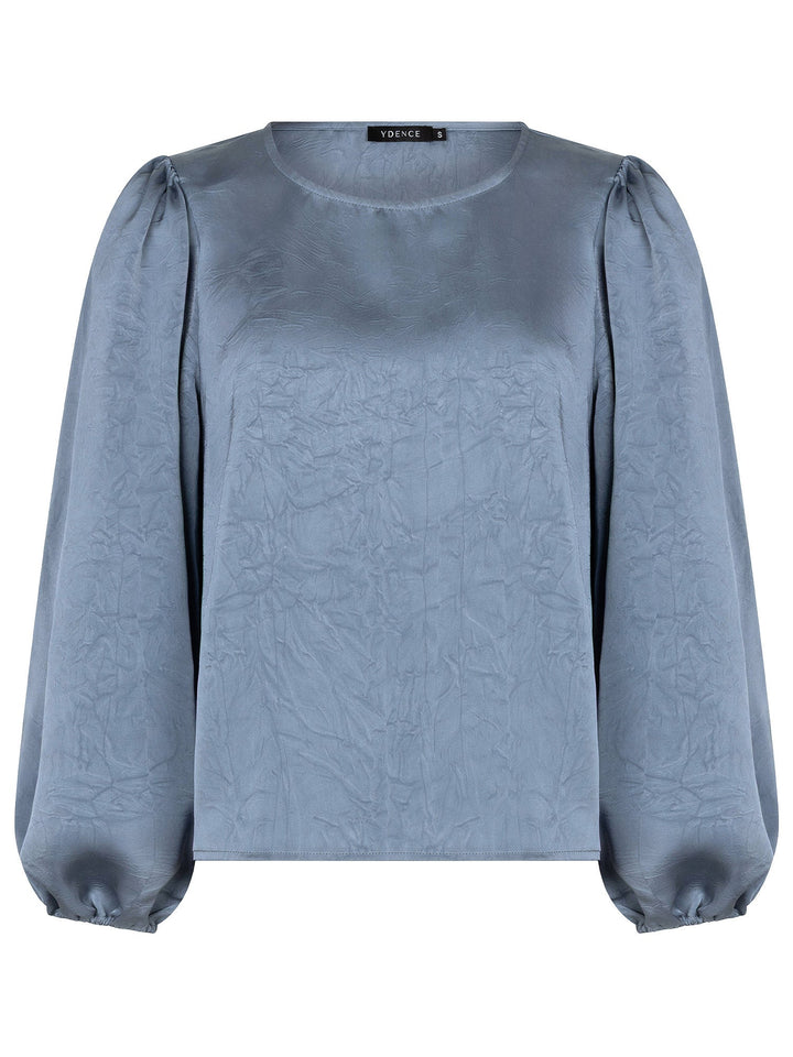 Ydence - Top Manon Satin Blue Grey - Luxedy