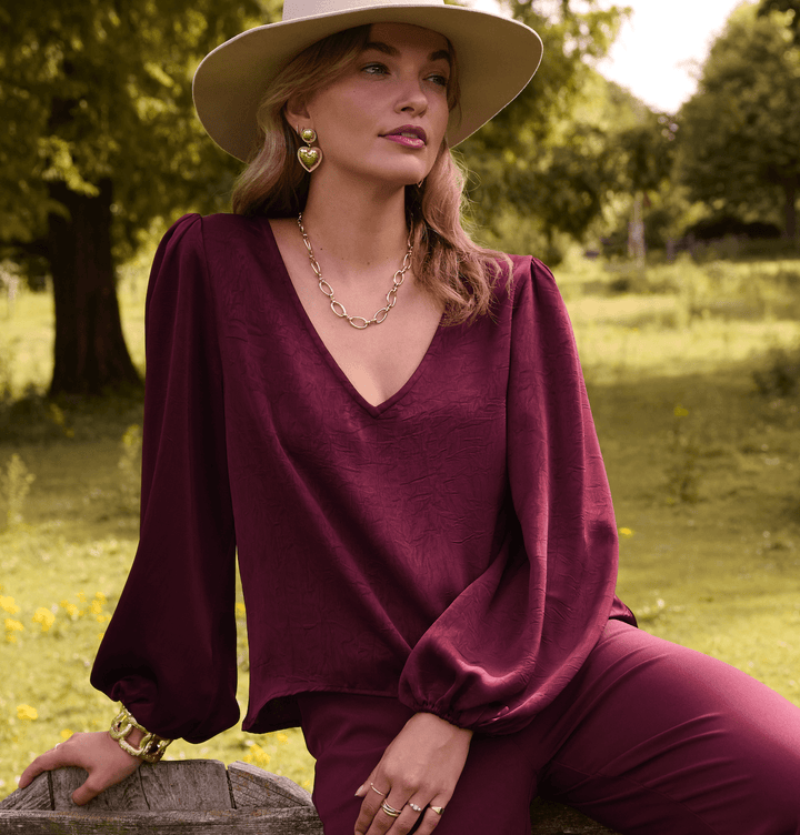Ydence - Top Nyma Burgundy - Luxedy