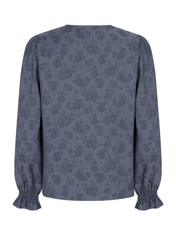 Ydence - Top Pauline Denim Flower - Luxedy