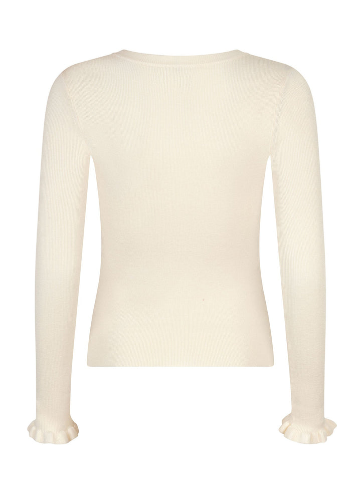 Ydence - Top Shirley Knitted Ecru - Luxedy