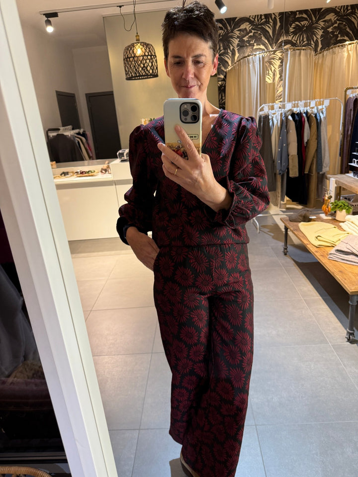 Ydence - Top Sterre Red Flower - Luxedy