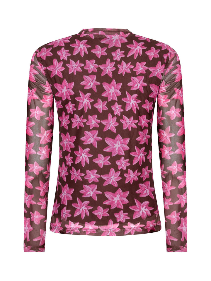 Ydence - Top Willemijn Brown Flower - Luxedy