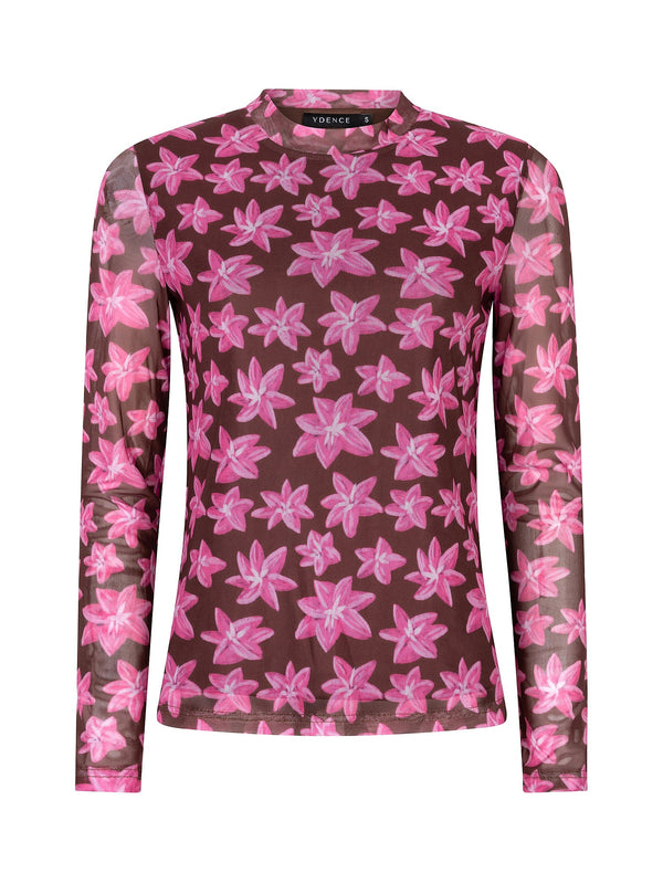 Ydence - Top Willemijn Brown Flower - Luxedy