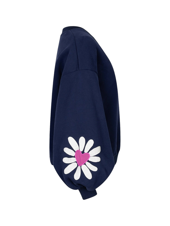 Ydence - Trui Madelief Navy Blue - Luxedy