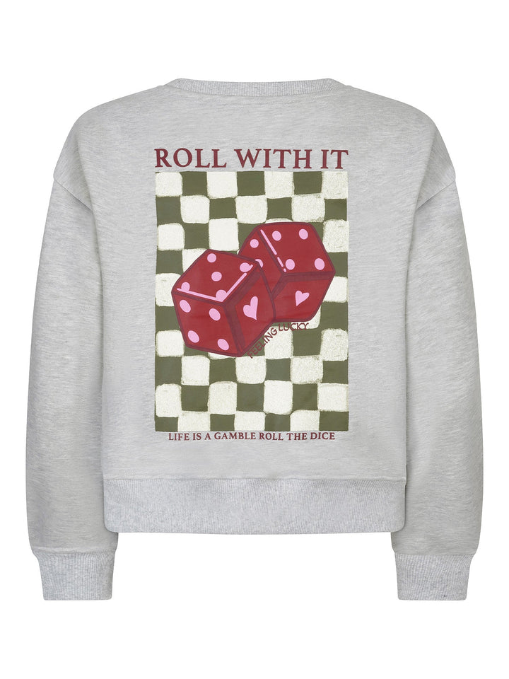 Ydence - Trui Roll with it Grey Melange - Luxedy