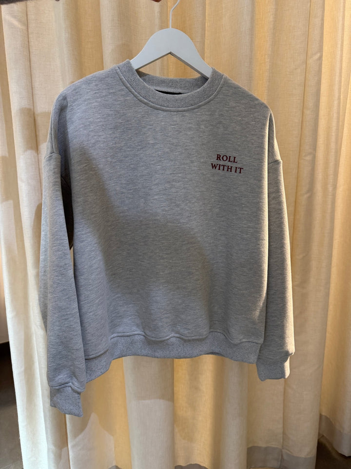 Ydence - Trui Roll with it Grey Melange - Luxedy
