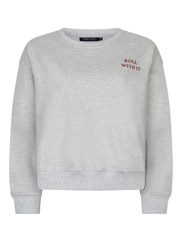 Ydence - Trui Roll with it Grey Melange - Luxedy