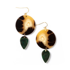Laurence Delvallez - Oorbellen RENO Emerald Green