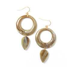 Laurence Delvallez - Oorbellen SMITA Moss Green
