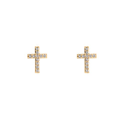 Dotti Love - Oorbellen Mini Gold Cross