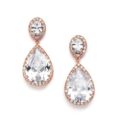 Luxedy - Oorbellen Rosegold Pear-Shaped