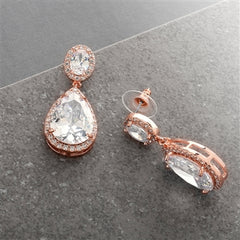 Luxedy - Oorbellen Rosegold Pear-Shaped