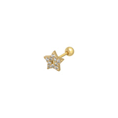 Oorbellen - Piercing Goud Mini Star