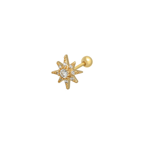 Oorbellen - Piercing Goud Oriental Star