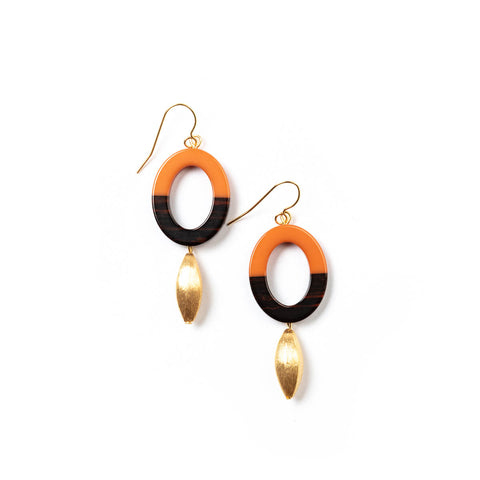 Laurence Delvallez - Oorbellen PRIMI Orange