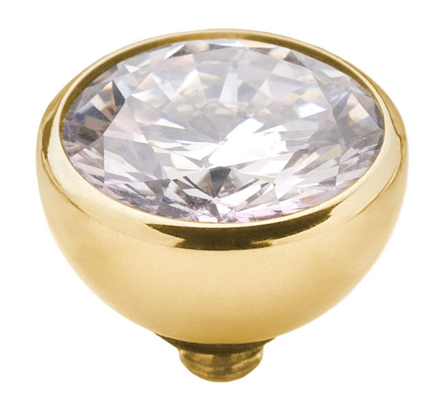 Melano - Steen Twisted 4mm Crystal (goud - zilver - rosé goud)