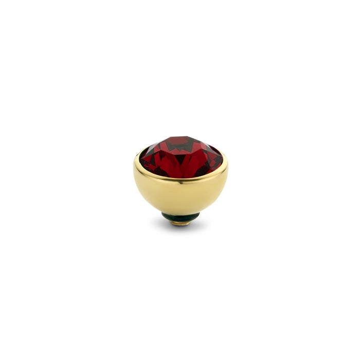 Melano - Steen Twisted 6mm Ruby Red (goud - zilver)
