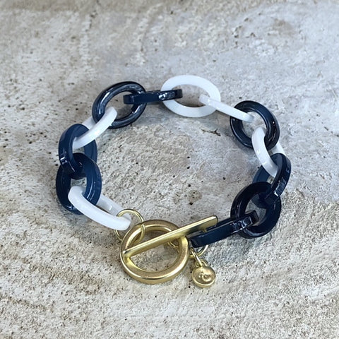 Miracles by Annelien Coorevits - Armband Eva White & Blue