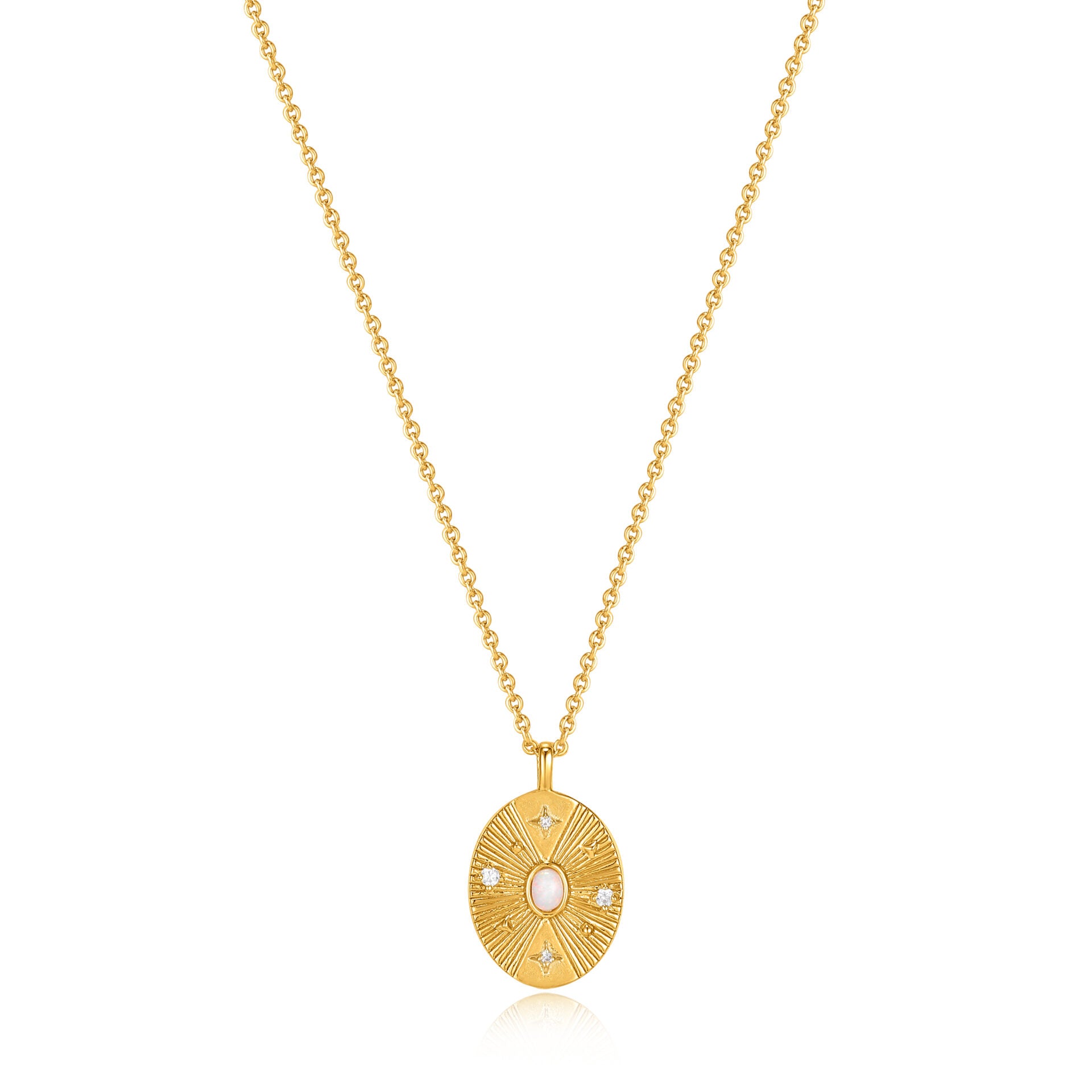 Ania Haie - Ketting Scattered Stars Kyoto Opal Disc Gold