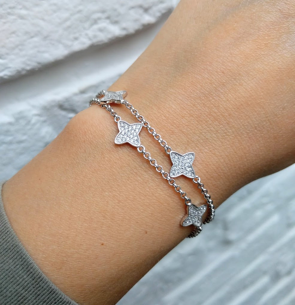 LineArgent - Armband Double Stars - Luxedy - 3