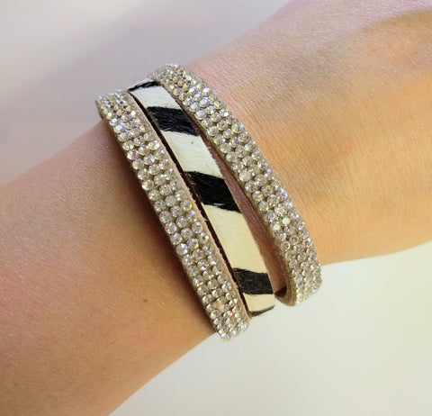 Miracles by Annelien Coorevits "Temptation collection" - Armband Chiara Zebra White Stones - Luxedy - 2