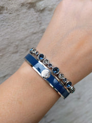 Dyrberg/Kern - Armband Bangle Pennika Silver Blue - Luxedy