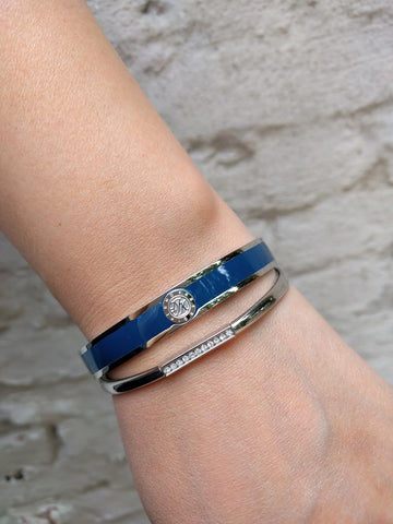 Dyrberg/Kern - Armband Bangle Pennika Silver Blue - Luxedy