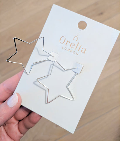 Orelia - Oorbellen Star Hoops - Luxedy