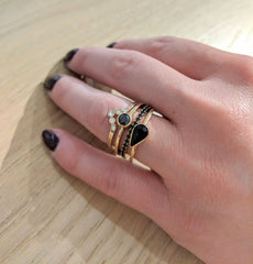 Melano - Ring Sadé Goud / Zwart