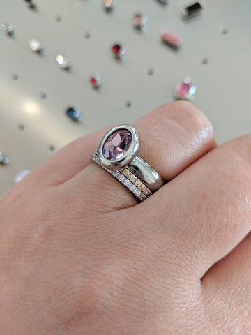 Melano - Ring Sadé Zilver Blossom Pink
