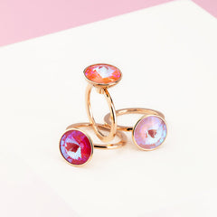 Melano - Steen Twisted Gradient Orange Glow Delite (goud/zilver)