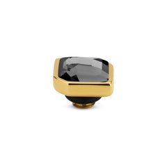 Melano - Steen Twisted Pointy Black Diamond (goud/zilver)