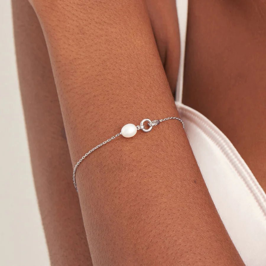 Ania Haie - Armband Pearl Link Chain Silver - Luxedy
