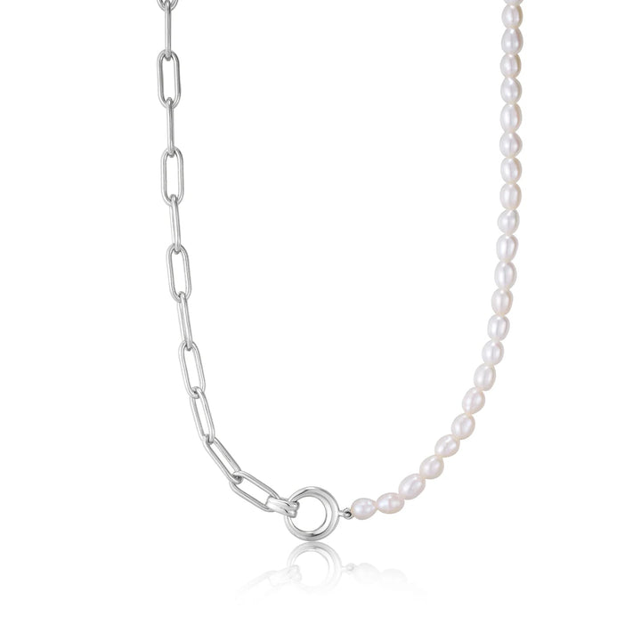 Ania Haie - Ketting Pearl Chunky Chain Silver - Luxedy
